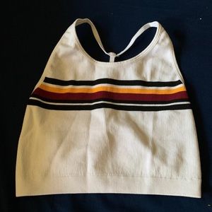 White crop top tank top